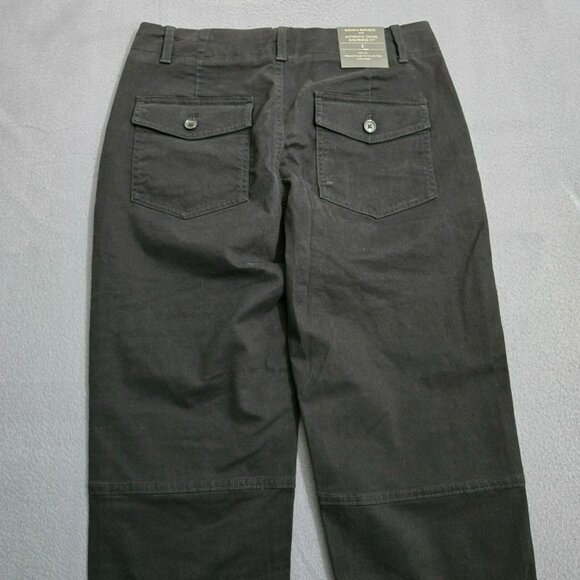 Banana Republic Pants Women 2 Black Authentic Girlfriend Mid Rise Raw Hem Chino - Picture 4 of 13